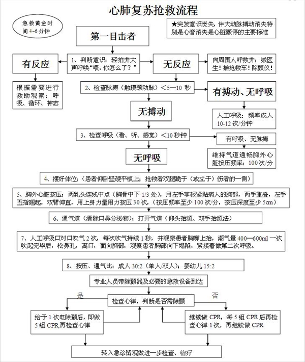 2015年最新心肺复苏流程图-上海益联医学仪器发展有限公司